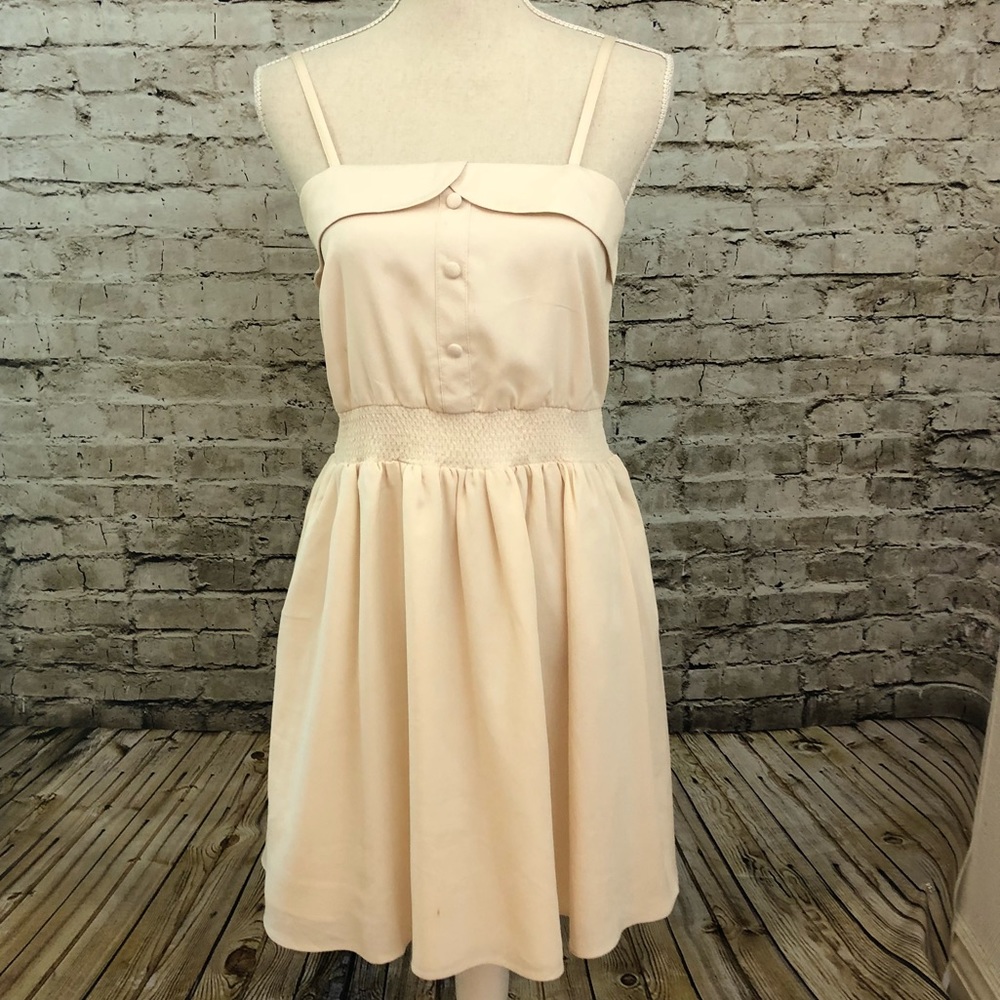 COMME TOI Anthropologie Cream Sun Dress